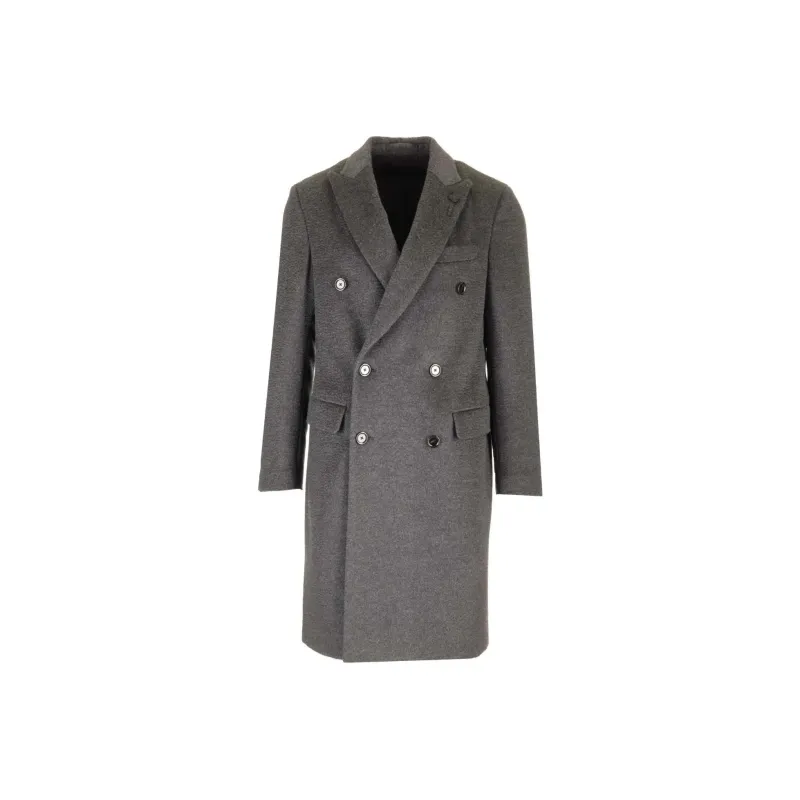 LARDINI Double Breasted Mid Length Coat-0