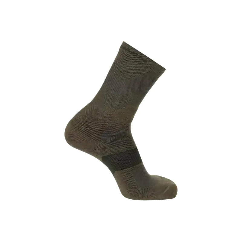 SALOMON X ULTRA CREW Knee High Socks Unisex 1 Pack Brown-1