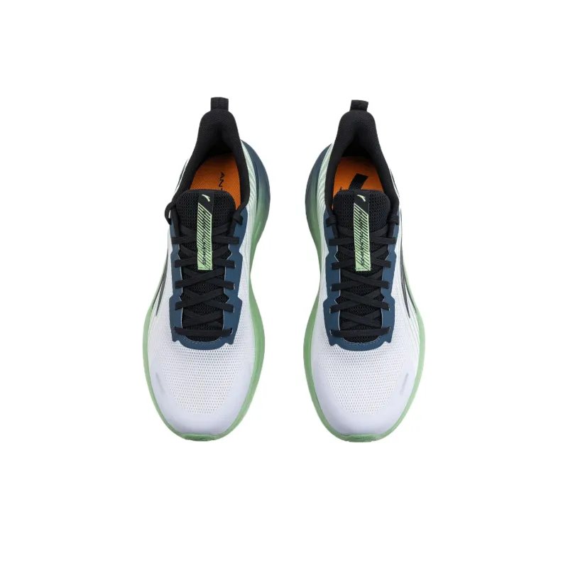 Anta Slip Resistant And Breathable Low Top Training Physical Fitness Test Physical Exam Running Shoes Men's White Green-2