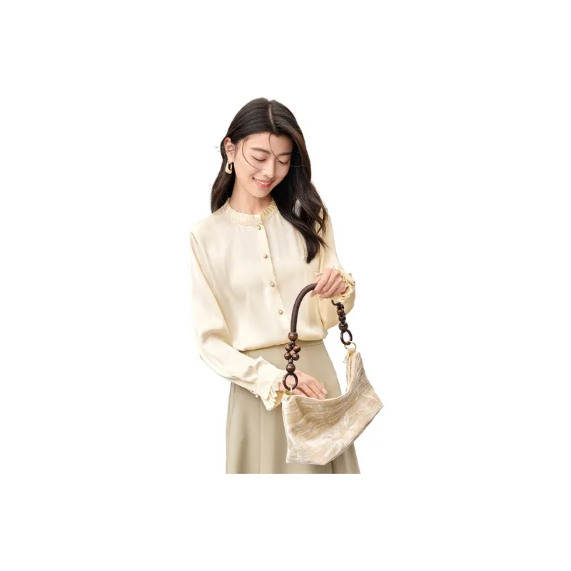 SENTUBILA Shirt Women's Apricot-1