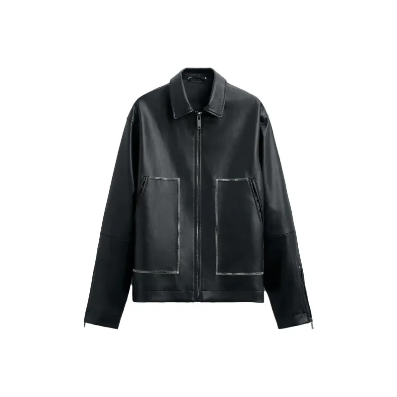 ZARA Jackets Men Black-0