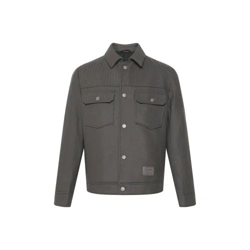 LESS IS MORE Coats Men's Green Gray