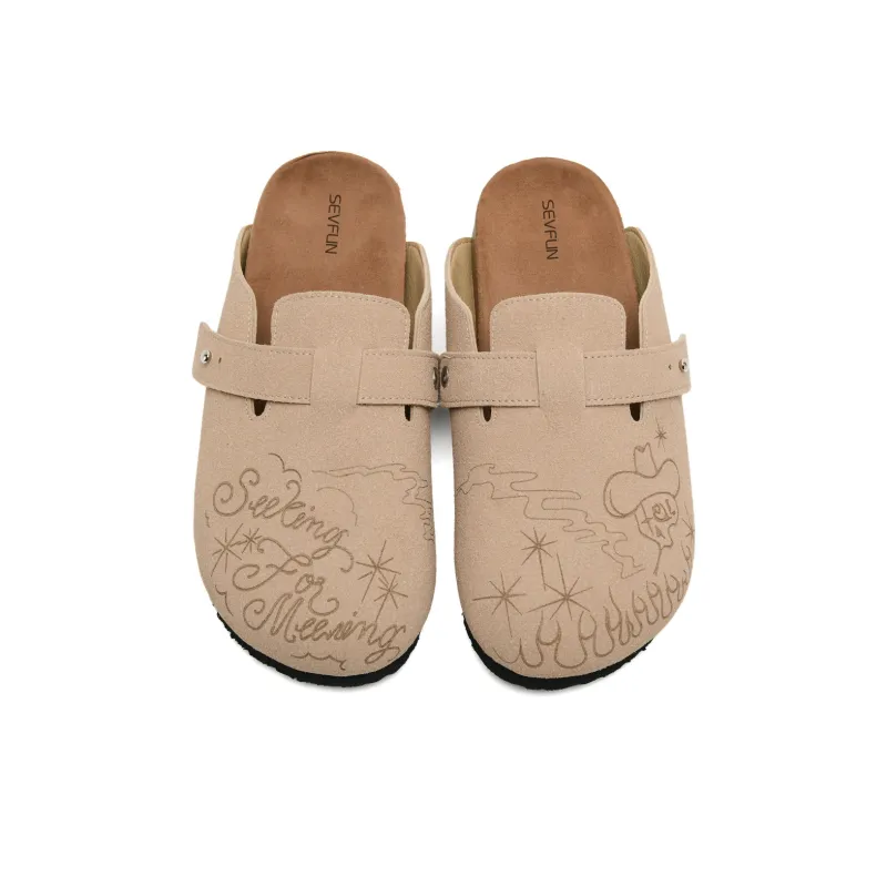 7 SEVFUN Quiet, Odor Resistant, Slip Resistant Closed Toe Slippers Women's Khaki-5