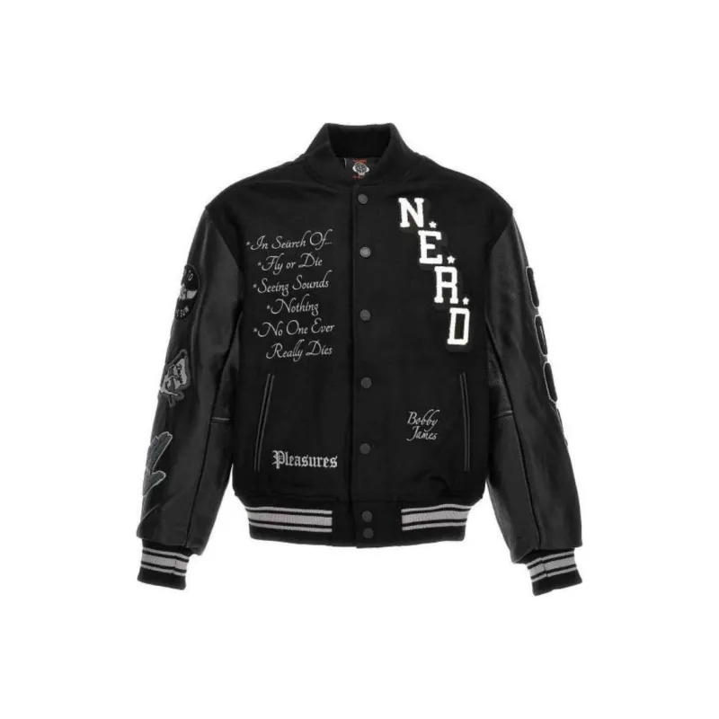 PLEASURES Nerd Varsity Jacket-0