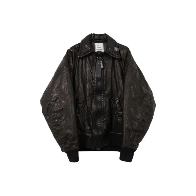 MIHARA YASUHIRO Backlash Smooth Lesther Big Zip Blouson-0