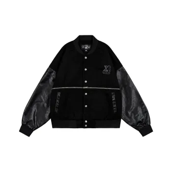 XINYINSU Baseball Jacket Unisex Black