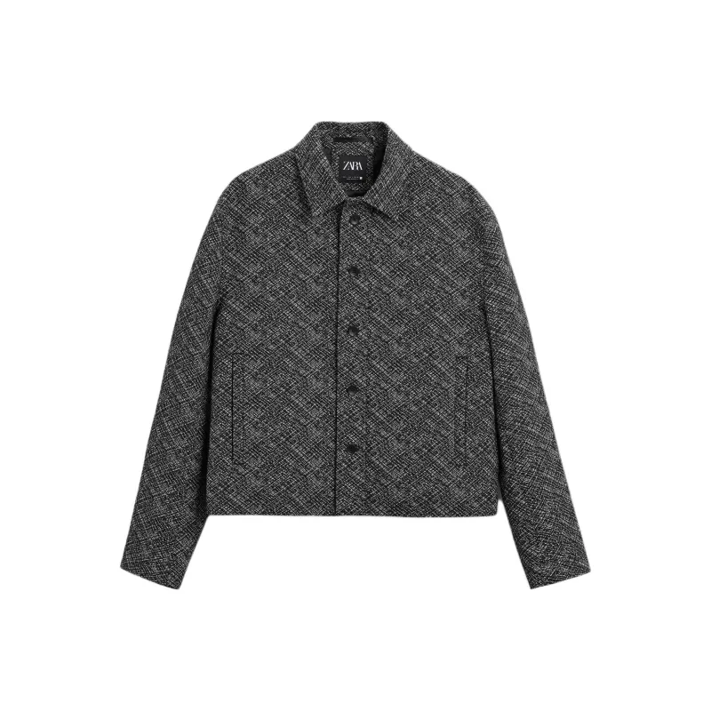 ZARA Jackets Coats Men's Black/White-0