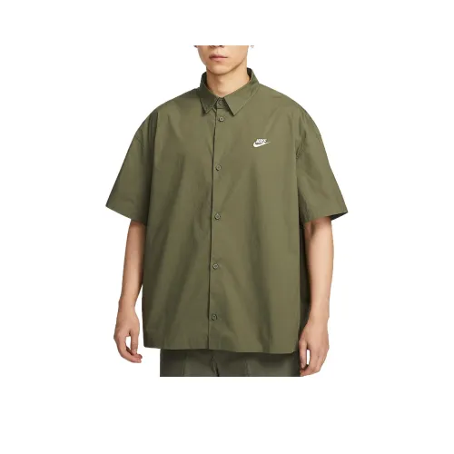 Nike Club Sweatpants shirt Men's Medium Olive Green White