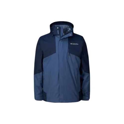 Columbia Waterproof And Windproof Windbreaker Jacket Men's Blue