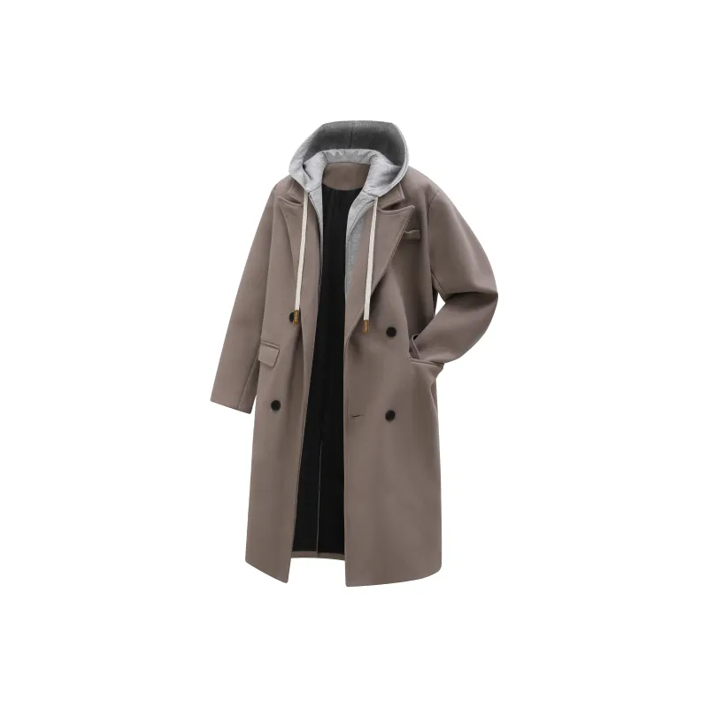 HOKLV Coats Unisex Off White-4