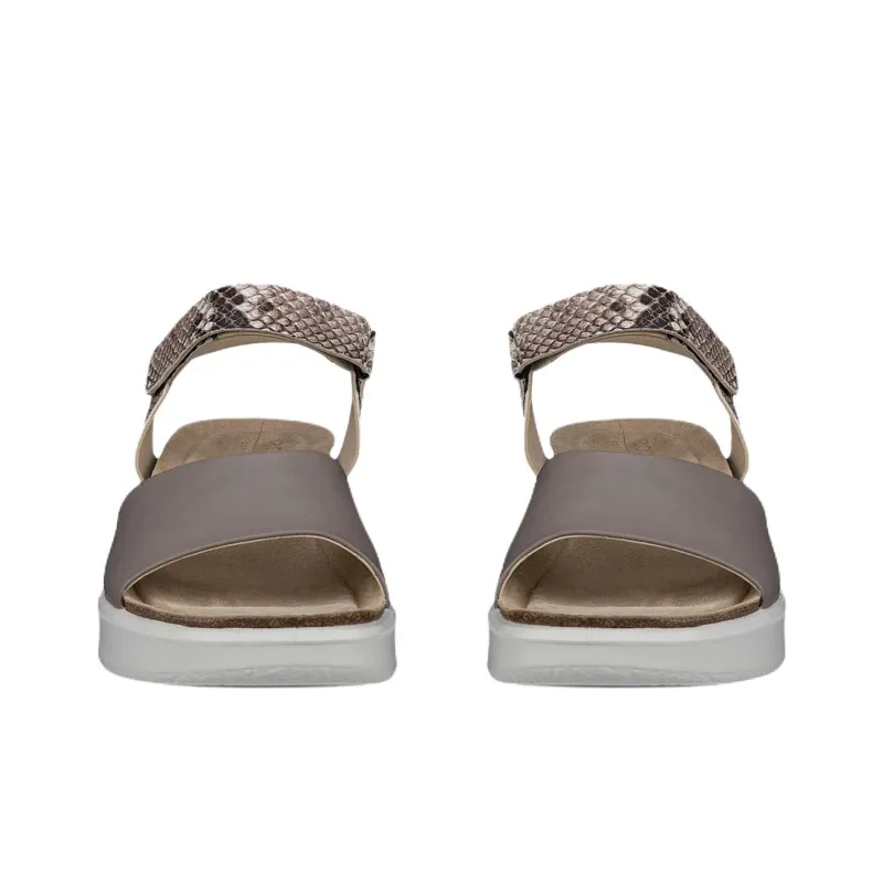 Ecco Flowt One Strap Sandals Women's Gray-4