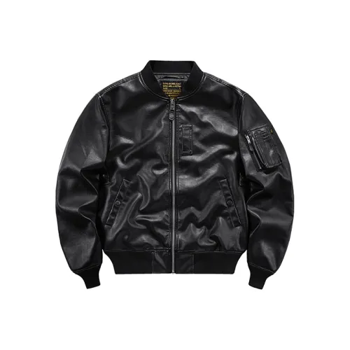 VIP Faux Leather Leather Jacket Unisex Black