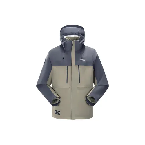 TOREAD Waterproof, Breathable, And Water Repellent Thermal Protection Windbreaker Jacket Men's Teak Color/Gray