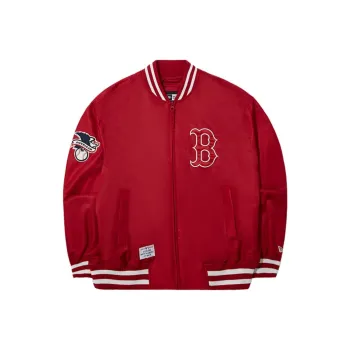 New Era x MLB SS24 Boston Red Sox Baseball Jacket Unisex Red