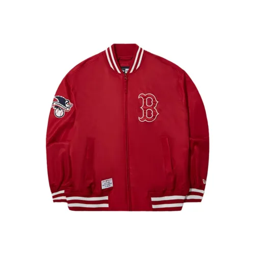 New Era x MLB SS24 Boston Red Sox Baseball Jacket Unisex Red