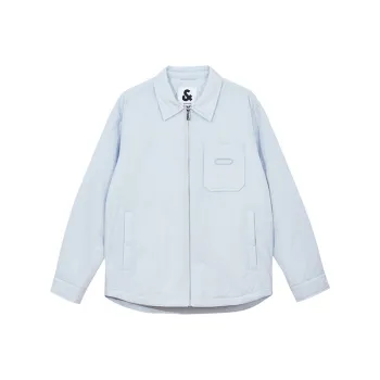JACK JONES· Lapel Top Coat Unisex Light Blue
