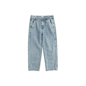 YOSHIYOYI Straight Jeans Unisex Light Blue