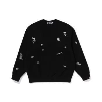 A BATHING APE All over Logo Print Sweater