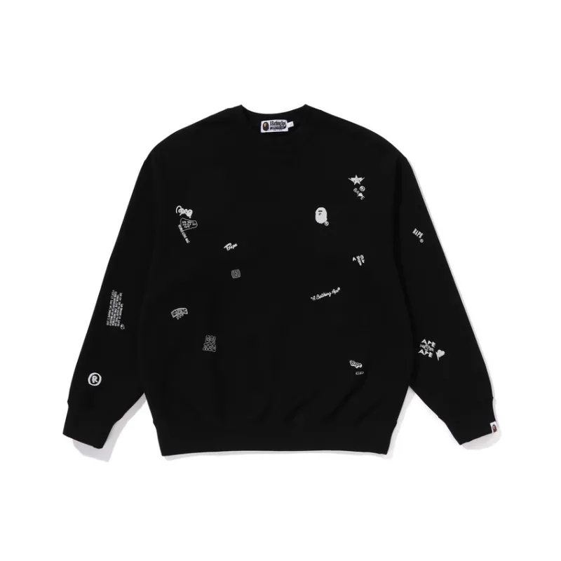 A BATHING APE All over Logo Print Sweater-0