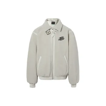 EPTISON Velvet Jackets Unisex Light Gray
