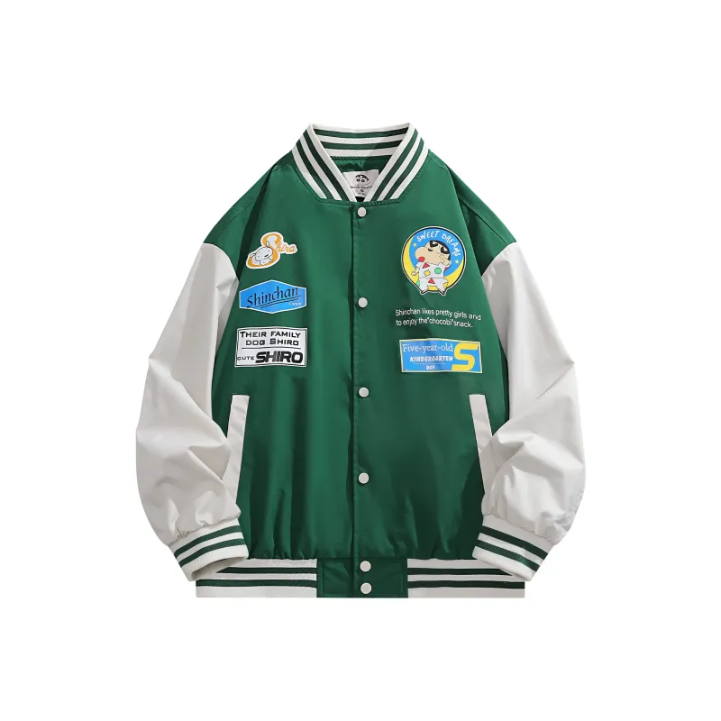 SHINCHAN Baseball Jacket Coat Unisex-12