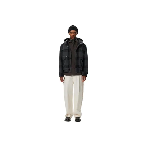 COMMON SCENTS Jackets Coats Men's Black Gray Plaid