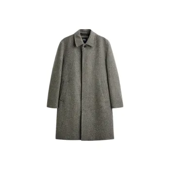 ZARA Coats Men's Zebra Print Brown
