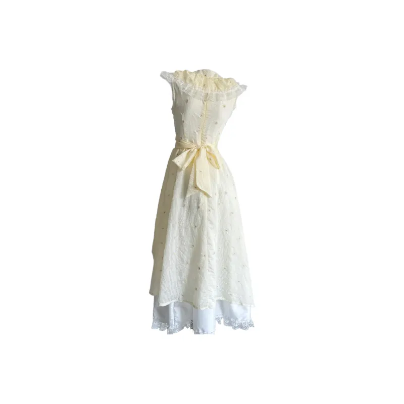 COMMA GIRL Sleeveless Dress Women's Yellow-1