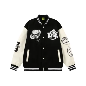 DNBH Single Breasted Jackets & Coats, Sweatshirt Two Piece Set, Baseball Jacket Unisex