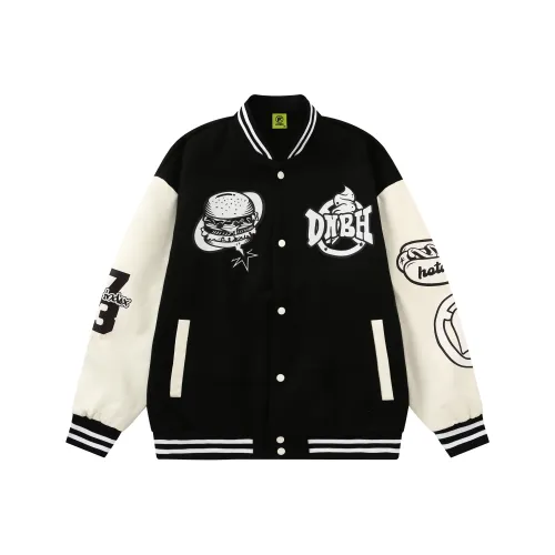 DNBH Single Breasted Jackets & Coats, Sweatshirt Two Piece Set, Baseball Jacket Unisex