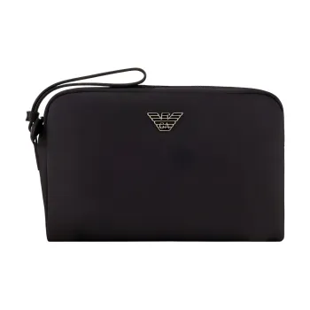 EMPORIO ARMANI Nylon Toiletry Bag Medium Size Women's Black
