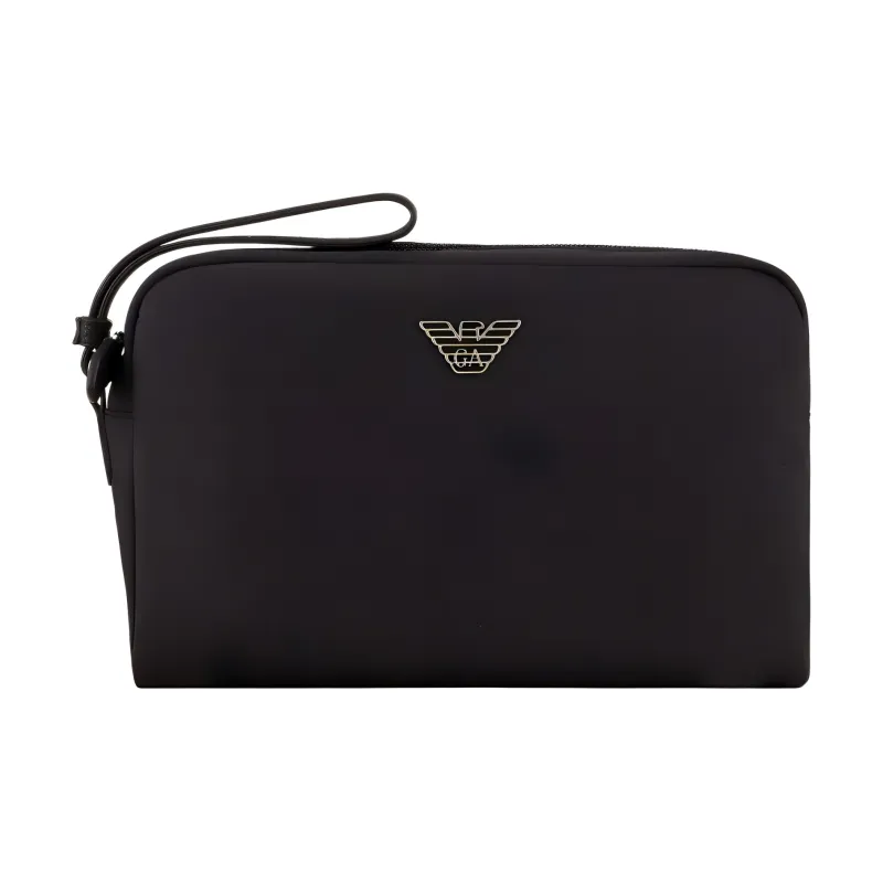 EMPORIO ARMANI Nylon Toiletry Bag Medium Size Women's Black-0