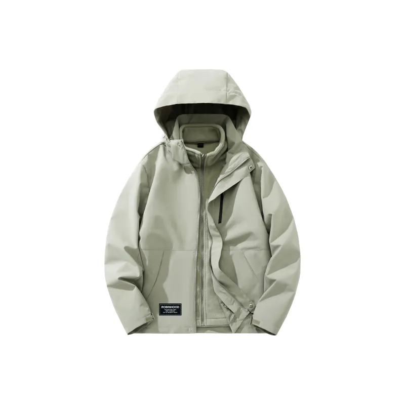 ROBINHOOD Waterproof And Windproof Windbreaker Jacket Unisex Black-12