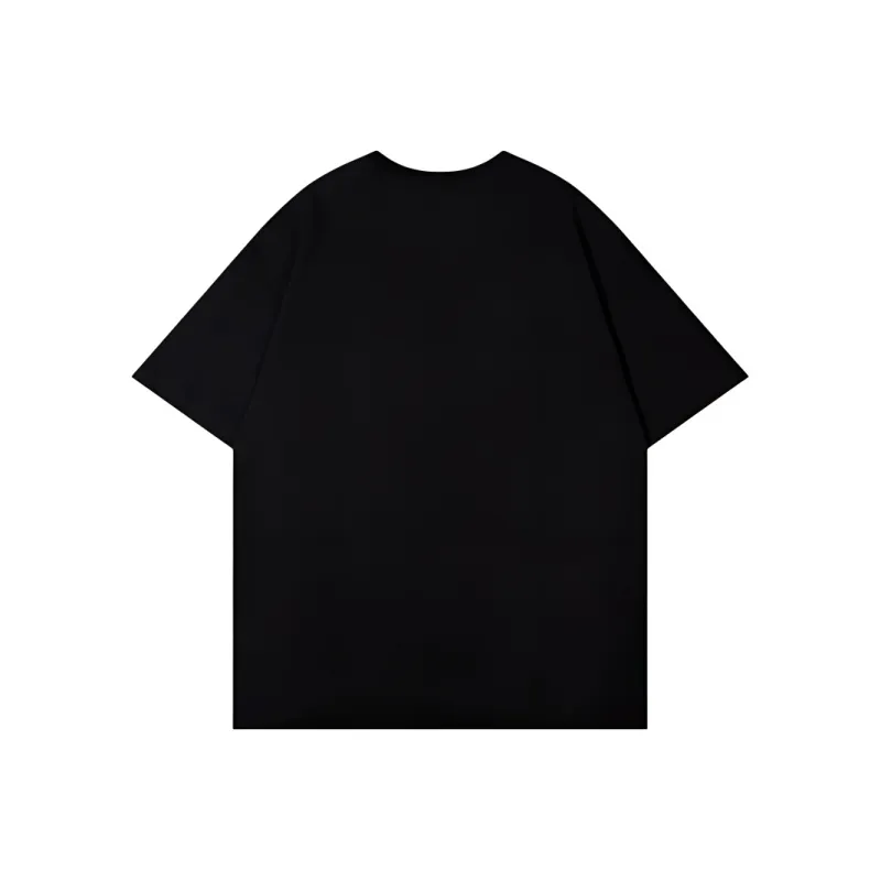 TESTUNG Casual T Shirts Unisex Black-1