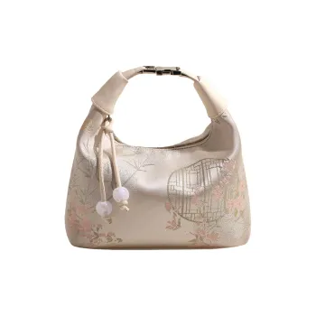 Juju Jimmy Canvas Crossbody One Shoulder Handbag Regular Women's Beige/Pink