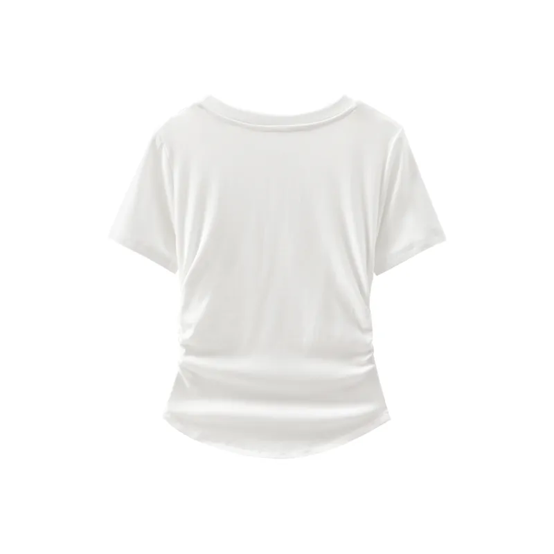 HEISU Regular T Shirt Women's Cream Yellow-13