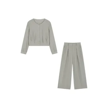 Mo Han Yi Mei Casual Suit Women's Gray Green