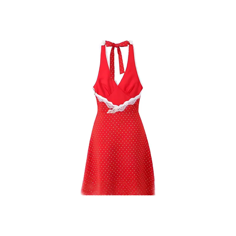 PLANE DRIFT Slip Dress Women's Red-1