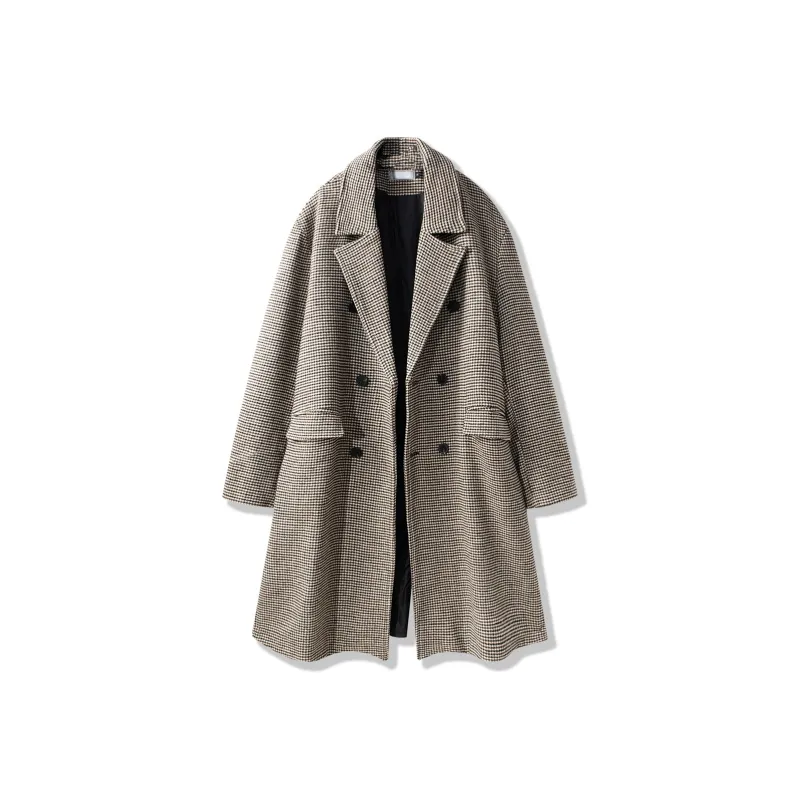 DKPD Coats Unisex Khaki Plaid-0
