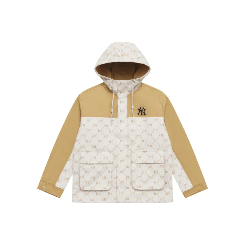 MLB Monogram New York Yankees SS25 Jacket Unisex White/Khaki-0
