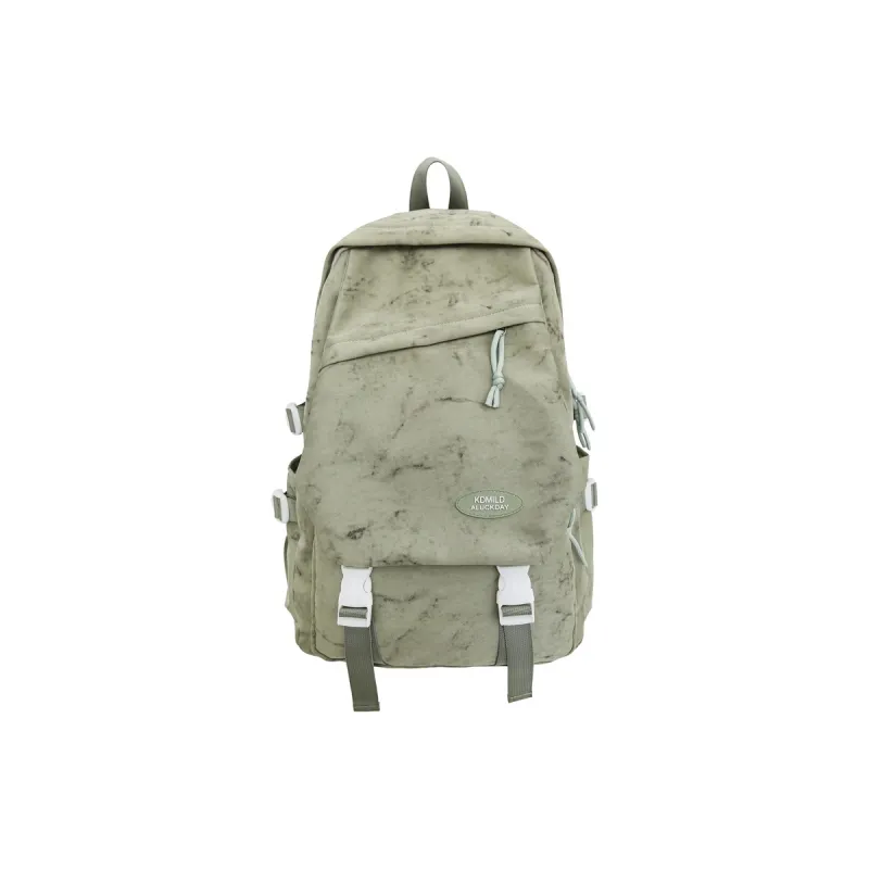 OUZIHUANG Nylon Backpack Regular Unisex Black/White/Green/Red-10