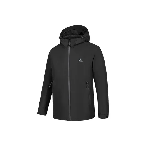 PEAK Water Resistant Windproof UV Protection Wear Resistant Super Light Water Repellent Windbreaker Jacket Men's Black