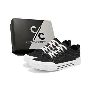 Colorful Creations Height Increasing, Abrasion Resistant, Lightweight, And Breathable Low Top Canvas Shoes Men's Box