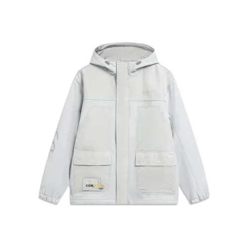LiNing Wade Collection Jacket Men's Stone Gray Beige White