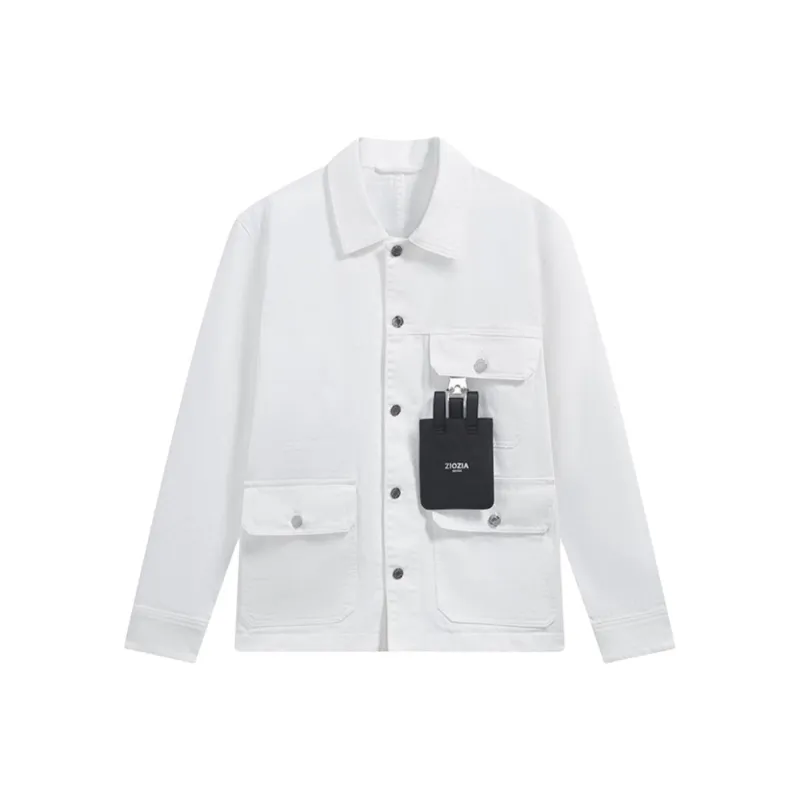 ZIOZIA Jackets Coats Men's White-0