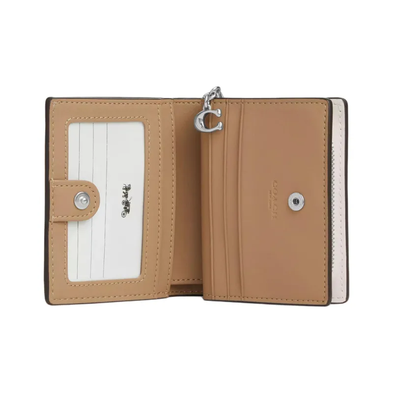 COACH Smooth Leather Wallet Mini Women's Chalk-1
