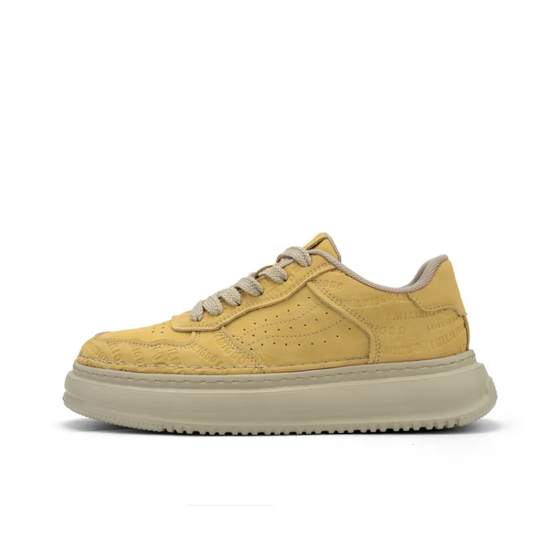 AOKANG Trendy Play Series Skateboard Shoes Men Low Top Pine Pollen Yellow, Wheat Yellow, Black, Grape Gray-3