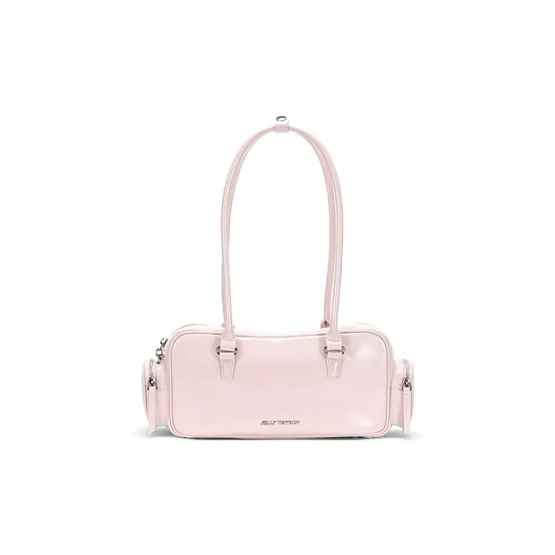 JELLYTOYBOY Cow Leather Reshaping Shoulder Bag Shoulder Bag, Handbag Women's Chocolate Brown/Pink-13
