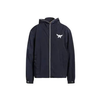 MCM Logo Patch Hooded Bomber Jacket
