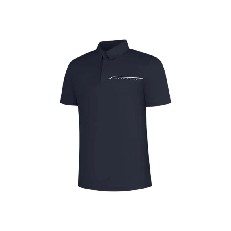QIAODAN Polo Shirt Men's Ink Cloud Blue-0
